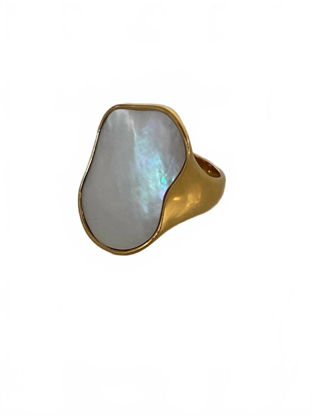 NEW CHANSUTTPEARLS the ivory stack ring in gold